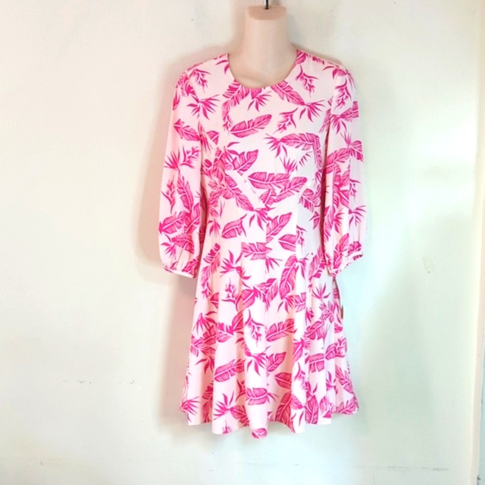 Jay Godfrey Jean Feather Print Swing Dress 2